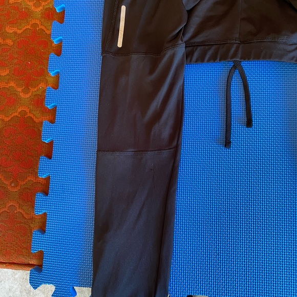 Karrimor Run Leggings Black Reflective Ankle Zipper Hot Weather Anti Chafe - Picture 2 of 5